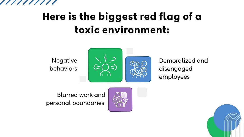 Red flags of toxic work environment