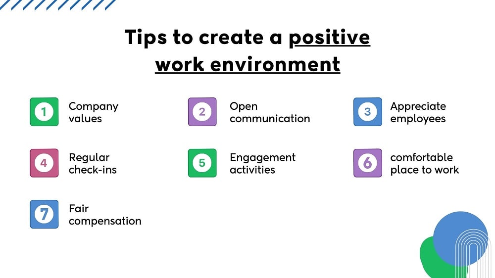 Tips to create a positive work environment