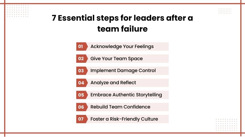 7 Steps leaders need to take after a team failure