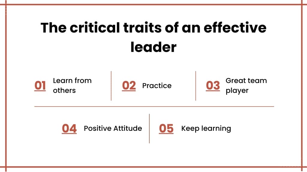 The critical traits of an effective leader