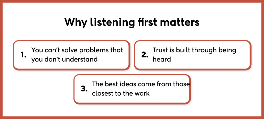 why listening first matters